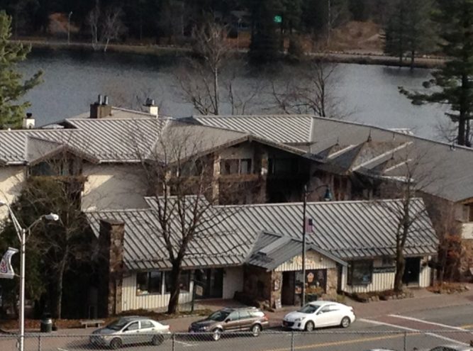 Commercial building with a standing seam metal roof