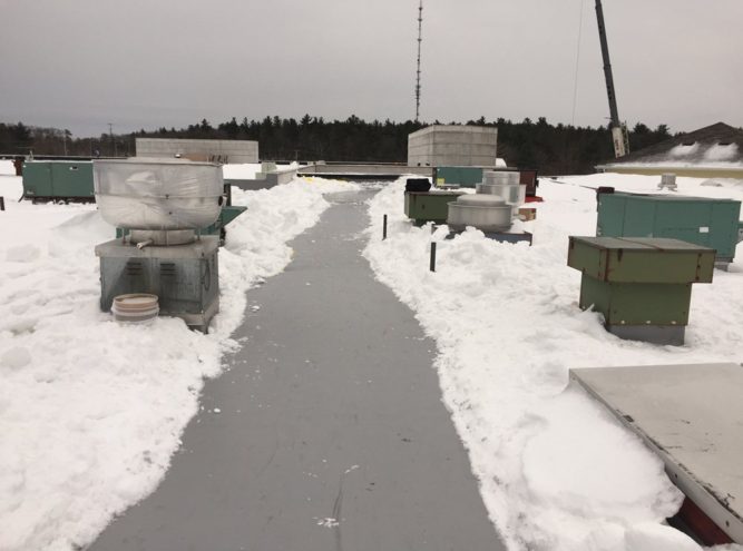 Snow removal from a roof
